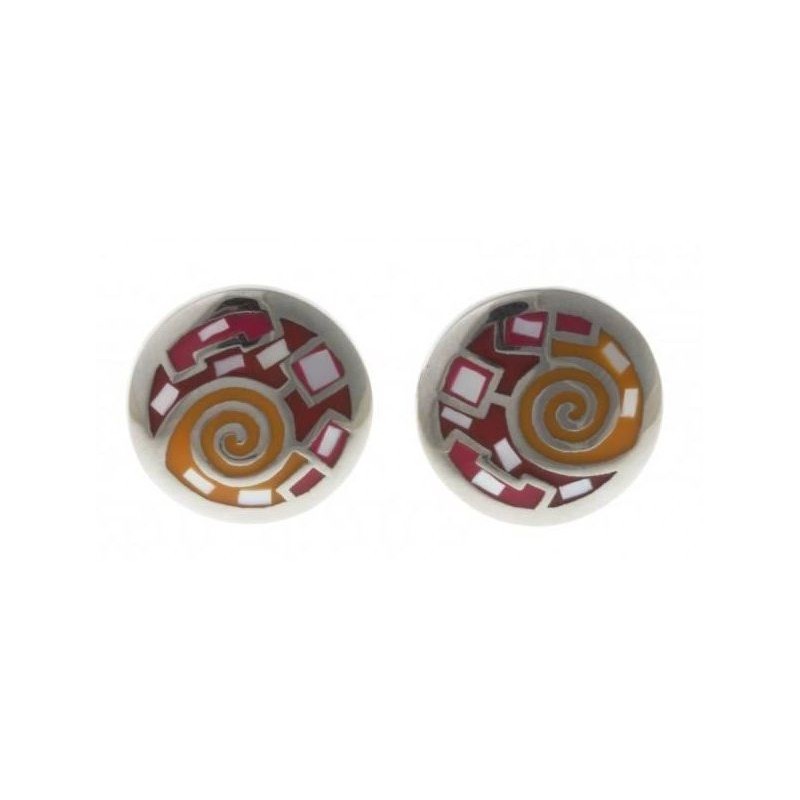 boucle d'oreille acier, émail et nacre pour femme, Sunshine boucle d'oreille acier, émail et nacre pour femme, Sunshine