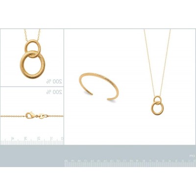 Collier + pendentif noeud marin pour femme en plaqué or - Lyn&Or Bijoux