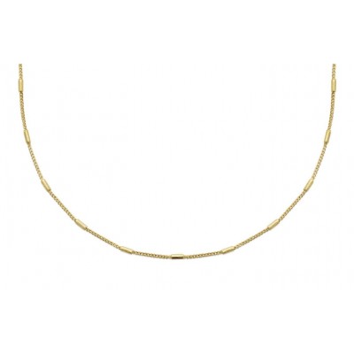 Collier pour femme, chaîne avec tubes dorés en plaqué or - Ciota - Lyn&Or Bijoux