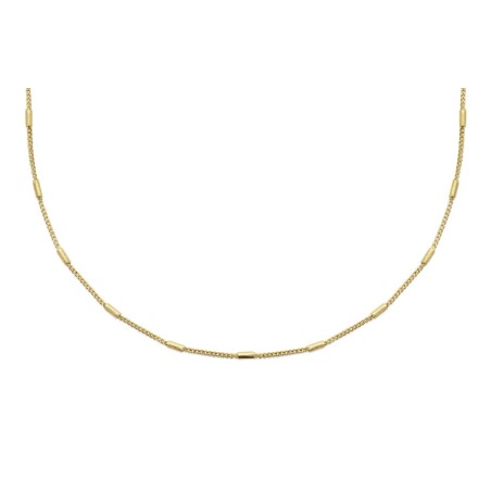 Collier pour femme, chaîne avec tubes dorés en plaqué or - Ciota - Lyn&Or Bijoux