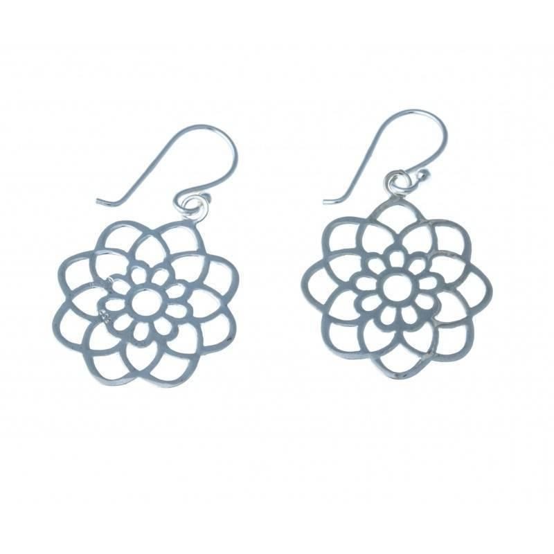 Boucle oreille en argent 925 millièmes fantaisie, Rosette Boucle oreille en argent 925 millièmes fantaisie, Rosette