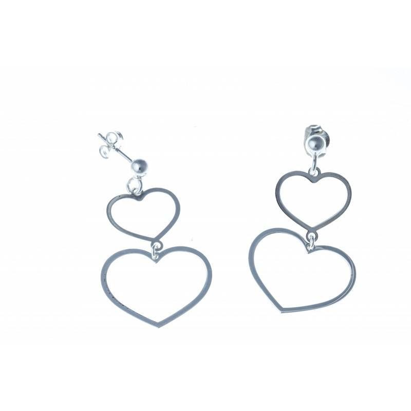 boucle d'oreille en argent 925 millièmes pour femme, Heart boucle d'oreille en argent 925 millièmes pour femme, Heart