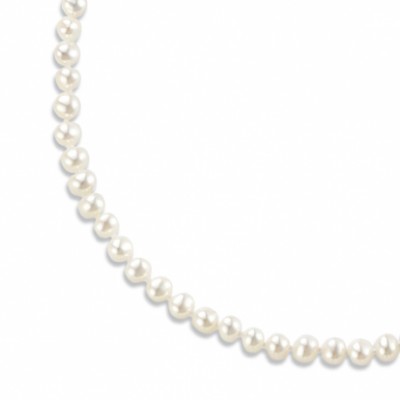 Collier de perles blanches d'eau douce & or pour femme - Lyn&Or Bijoux