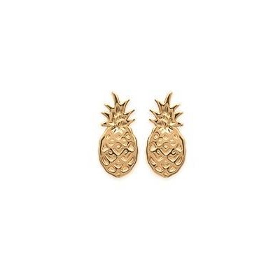 Boucles d'oreille enfant, Ananas en plaqué or - Lyn&Or Bijoux