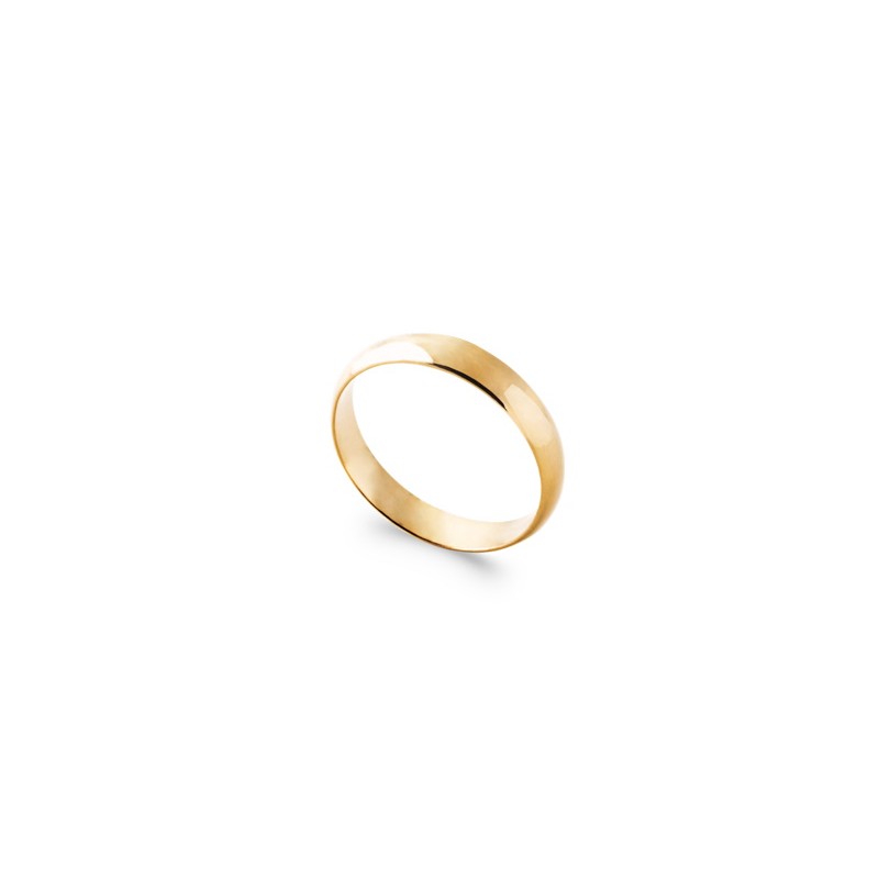 Alliance homme en plaqué or 4 mm - One Simplicity Alliance homme en plaqué or 4 mm - One Simplicity