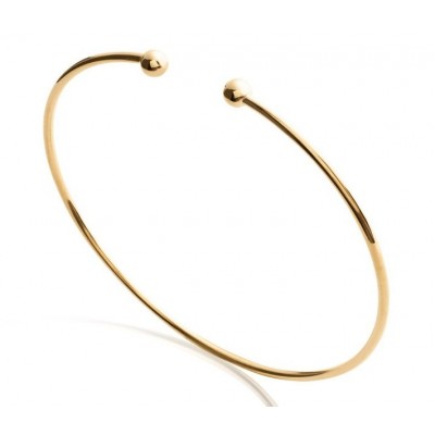 Bracelet jonc ouvert pour femme en plaqué or - Tanga - Lyn&Or Bijoux