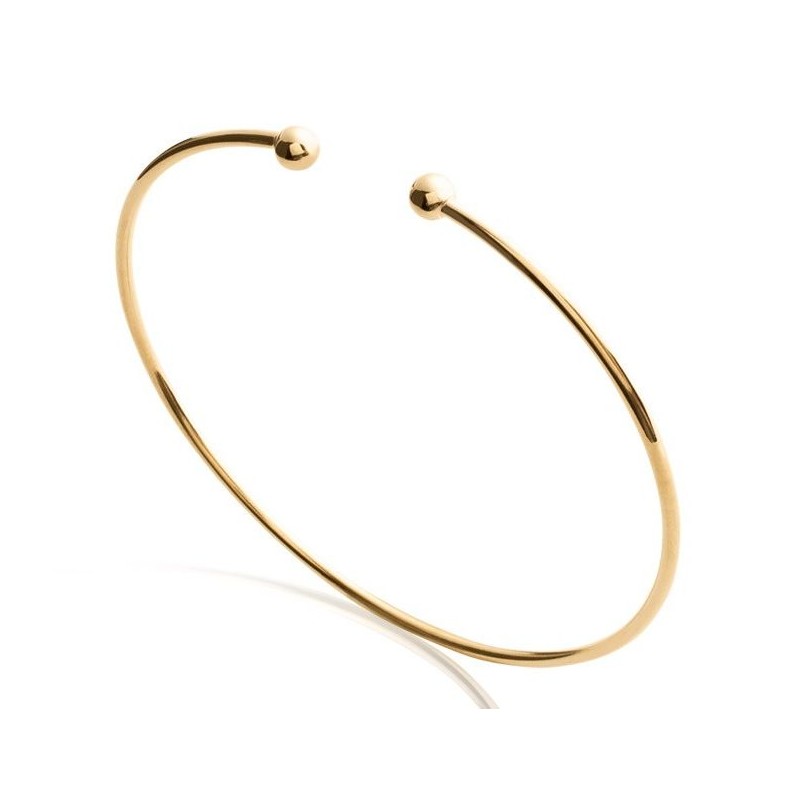 Bracelet jonc ouvert pour femme en plaqué or - Tanga - Lyn&Or Bijoux