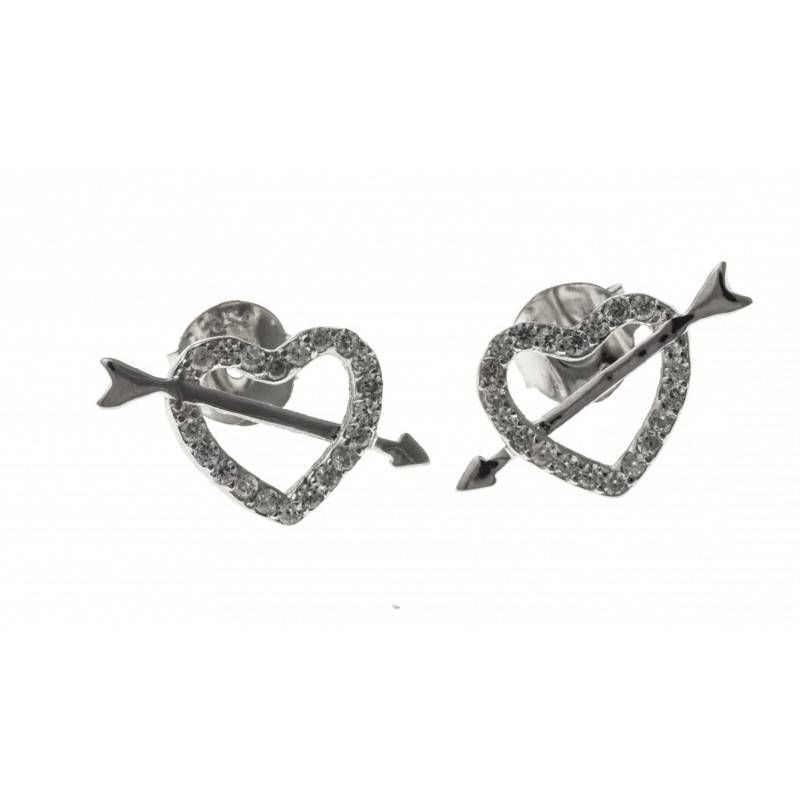 boucle d'oreille fantaisie en argent 925 pour femme, Cupidon boucle d'oreille fantaisie en argent 925 pour femme, Cupidon