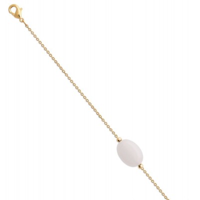 Bracelet pour femme en plaqué or & grande Pierre de Lune - Silla - Lyn&Or Bijoux