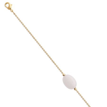 Bracelet pour femme en plaqué or & grande Pierre de Lune - Silla - Lyn&Or Bijoux