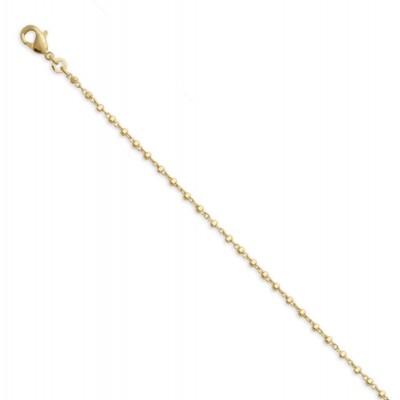 Bracelet gourmette pour femme en plaqué or, perles dorées - Akassy - Lyn&Or Bijoux