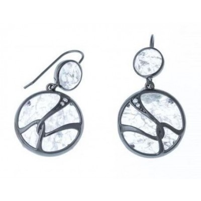 Boucles d'oreille en quartz et argent pour femme - Image - Lyn&Or Bijoux