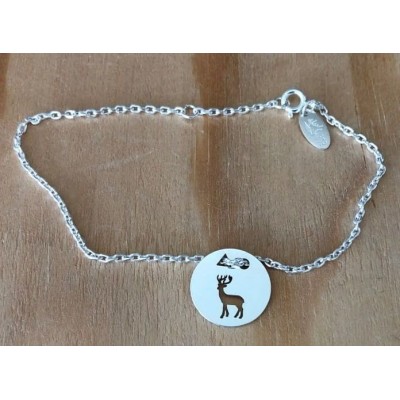 Bracelet femme argent, créateur CabaneTchanque, Token's Cerf