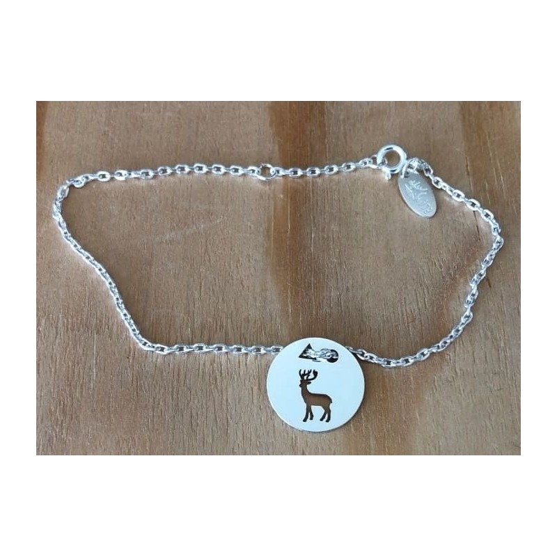 Bracelet femme argent, créateur CabaneTchanque, Token's Cerf