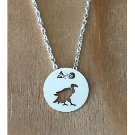 Collier femme argent, créateur CabaneTchanque, Pendentif Vautour