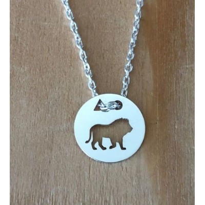 Collier femme argent, créateur CabaneTchanque, Pendentif Lion