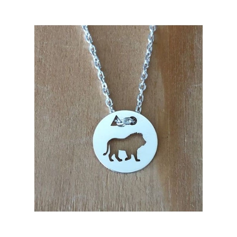 Collier femme argent, créateur CabaneTchanque, Pendentif Lion