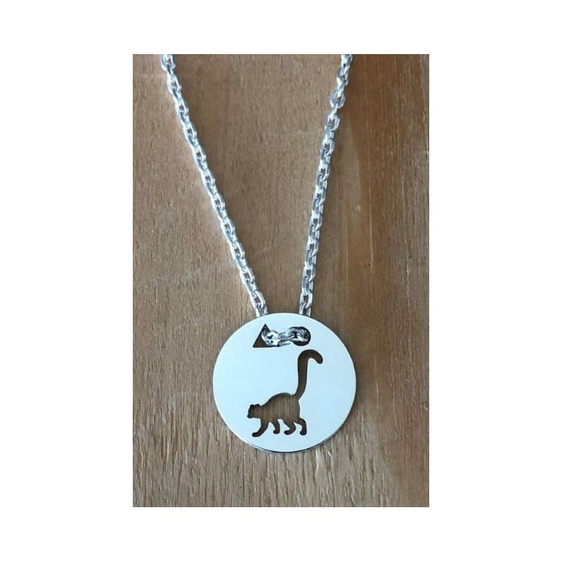 Collier femme argent, créateur CabaneTchanque, Pendentif Lémurien