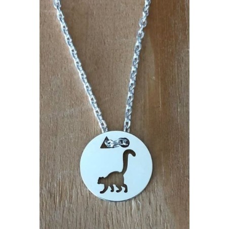 Collier femme argent, créateur CabaneTchanque, Pendentif Lémurien