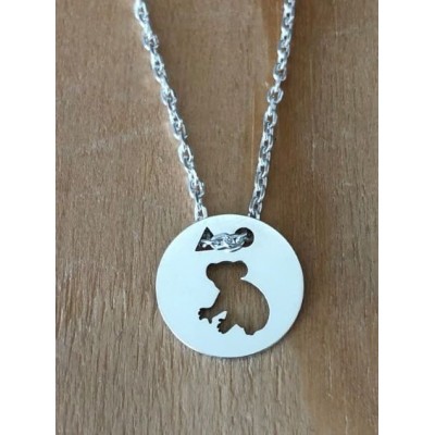 Collier femme argent, créateur CabaneTchanque, Pendentif Koala