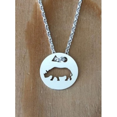 Collier femme argent, créateur CabaneTchanque, Pendentif Hippopotame