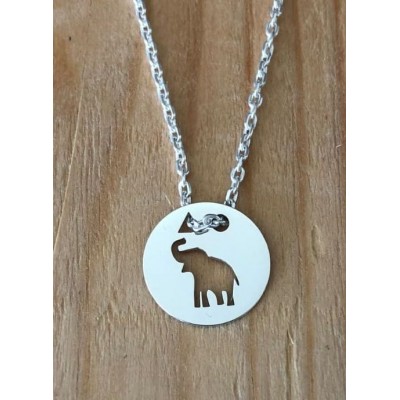 Collier femme argent, créateur CabaneTchanque, Pendentif Eléphanteau