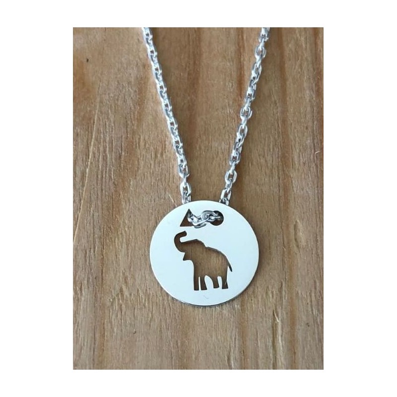 Collier femme argent, créateur CabaneTchanque, Pendentif Eléphanteau