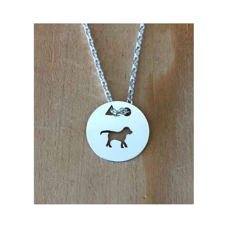 Collier femme argent, créateur CabaneTchanque, Pendentif Chiot