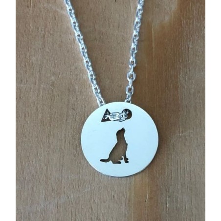 Collier femme argent, créateur CabaneTchanque, Pendentif Chien assis Collier femme argent, créateur CabaneTchanque, Pendentif Chien assis