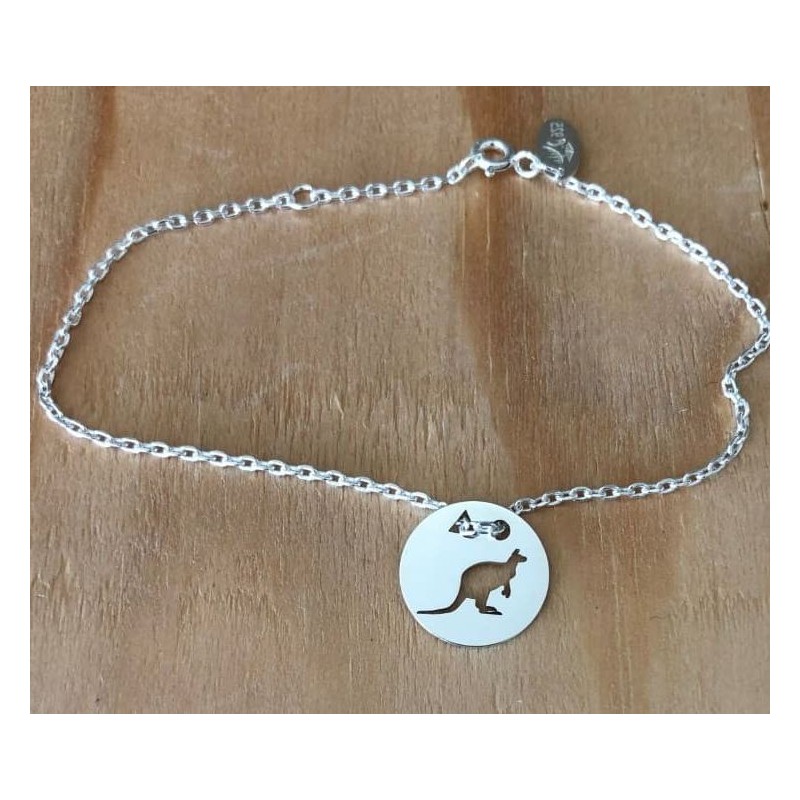 Bracelet femme argent, créateur CabaneTchanque, Token's Kangourou