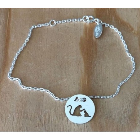 Bracelet femme argent, créateur CabaneTchanque, Token's Singes