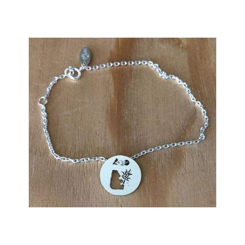 Bracelet femme argent, créateur CabaneTchanque, Token's Panda