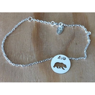 Bracelet femme argent, créateur CabaneTchanque, Token's Ours