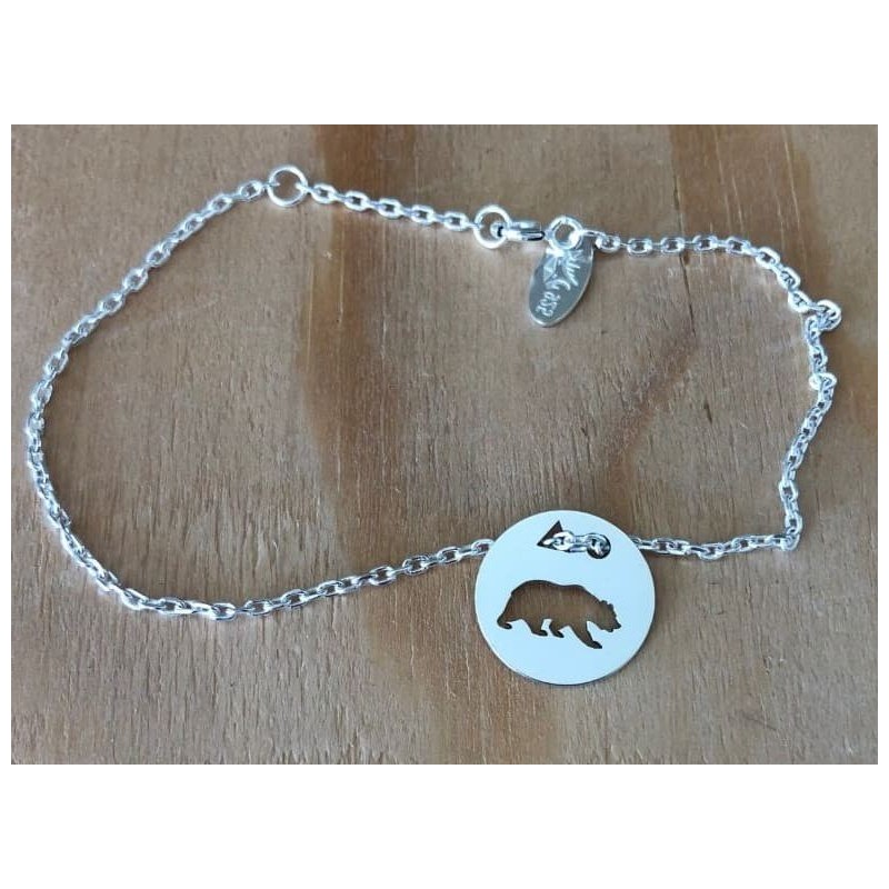 Bracelet femme argent, créateur CabaneTchanque, Token's Ours
