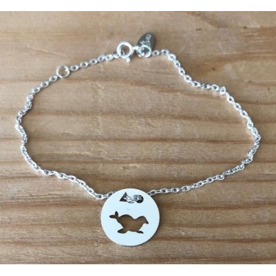 Bracelet femme argent, créateur CabaneTchanque, Token's Otarie
