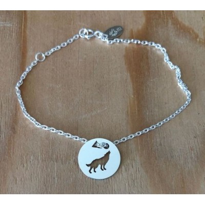 Bracelet femme argent, créateur CabaneTchanque, Token's Loup