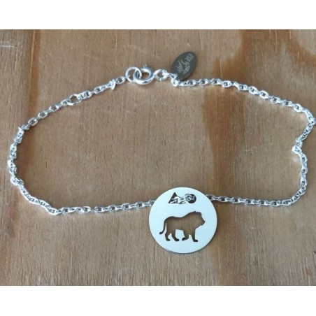 Bracelet femme argent, créateur CabaneTchanque, Token's Lion