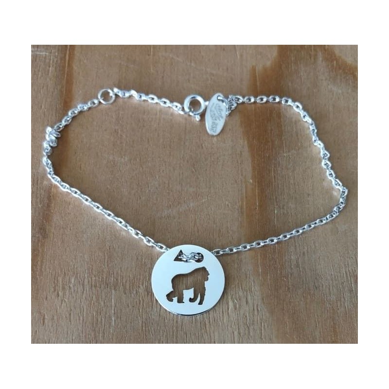 Bracelet femme argent, créateur CabaneTchanque, Token's Gorille