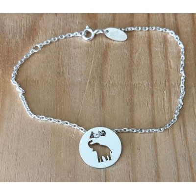 Bracelet femme argent, créateur CabaneTchanque, Token's Eléphanteau