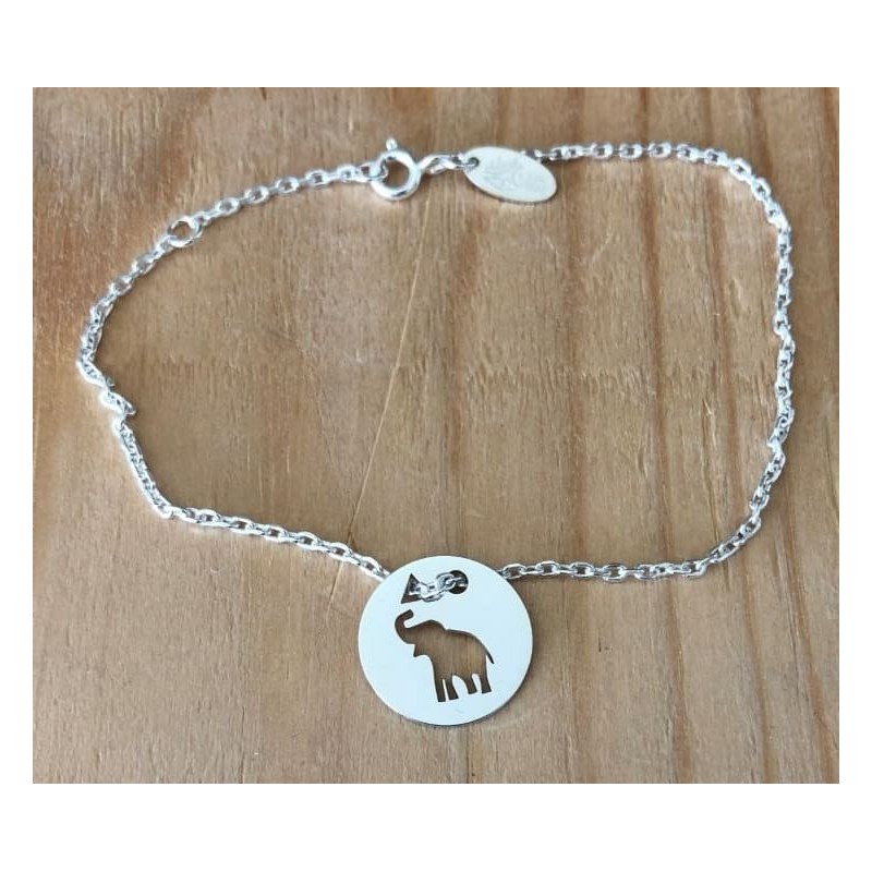 Bracelet femme argent, créateur CabaneTchanque, Token's Eléphanteau