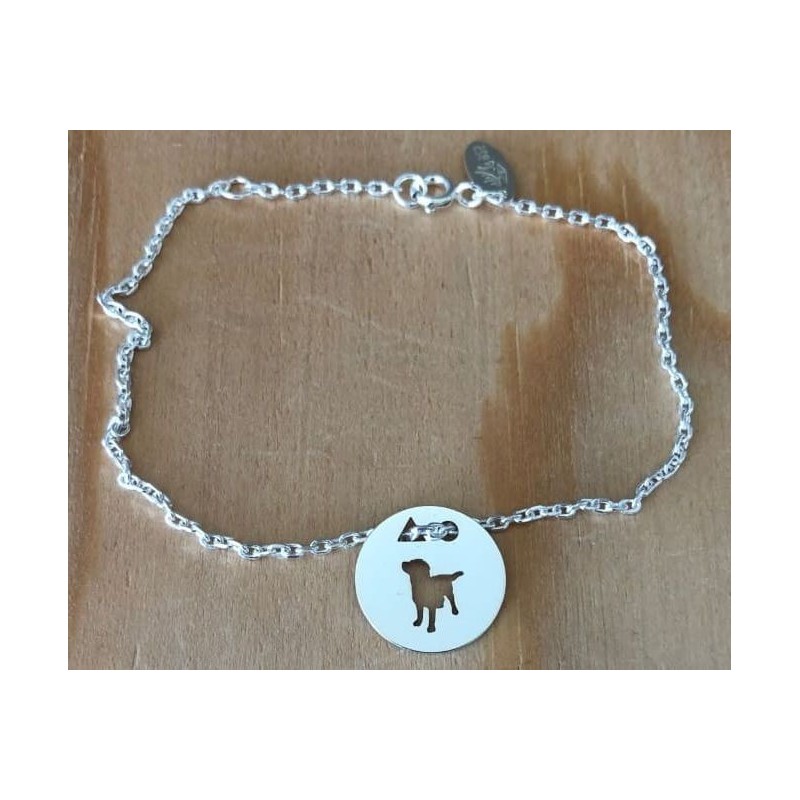 Bracelet femme argent, créateur CabaneTchanque, Token's Chien debout