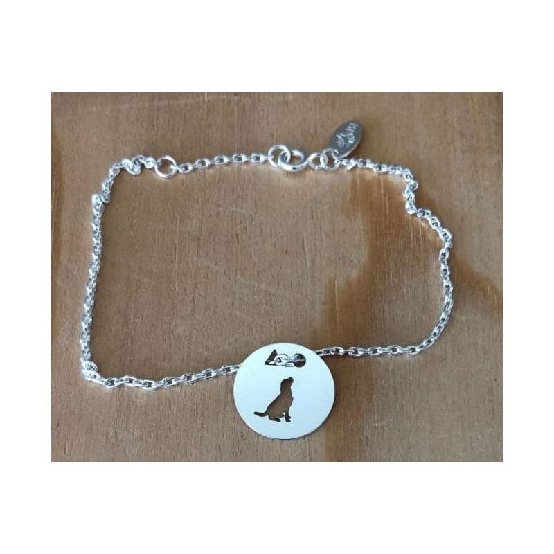 Bracelet femme argent, créateur CabaneTchanque, Token's Chien assis