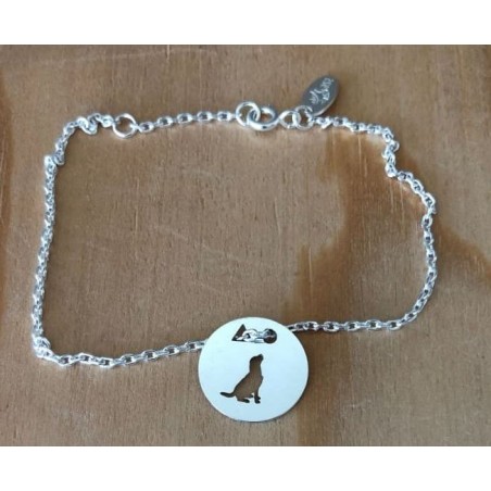 Bracelet femme argent, créateur CabaneTchanque, Token's Chien assis