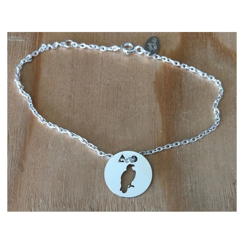 Bracelet créateur pour femme, Aigle en argent 925