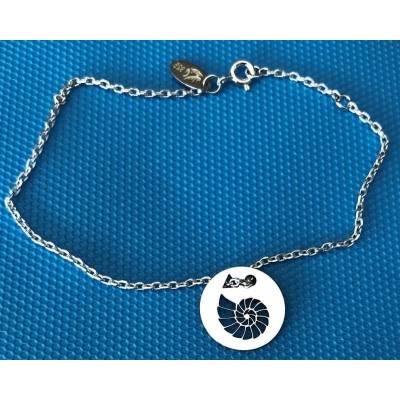 Bracelet femme argent, créateur CabaneTchanque, Token's Amonite