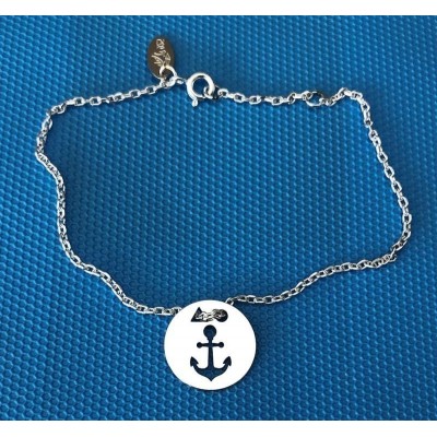 Bracelet femme argent, créateur CabaneTchanque, Token's Ancre