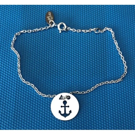 Bracelet femme argent, créateur CabaneTchanque, Token's Ancre
