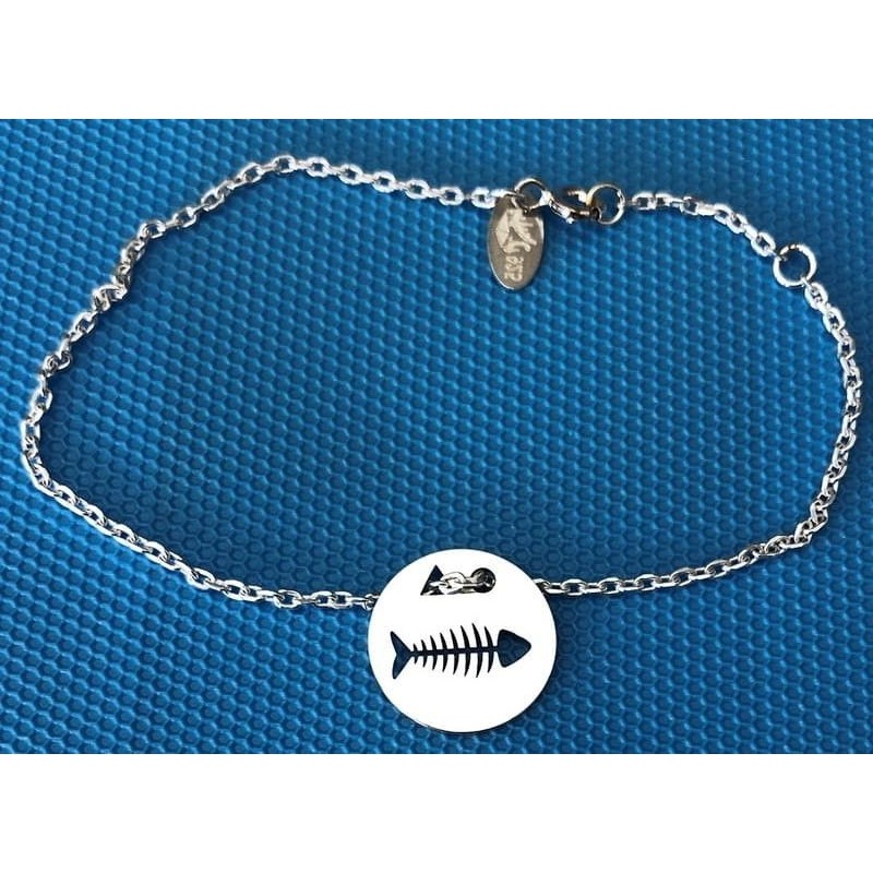 Bracelet femme argent, créateur CabaneTchanque, Token's Arrete de poisson