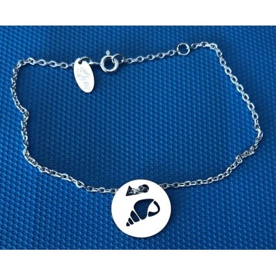 Bracelet femme argent, créateur CabaneTchanque, Token's Coquillage
