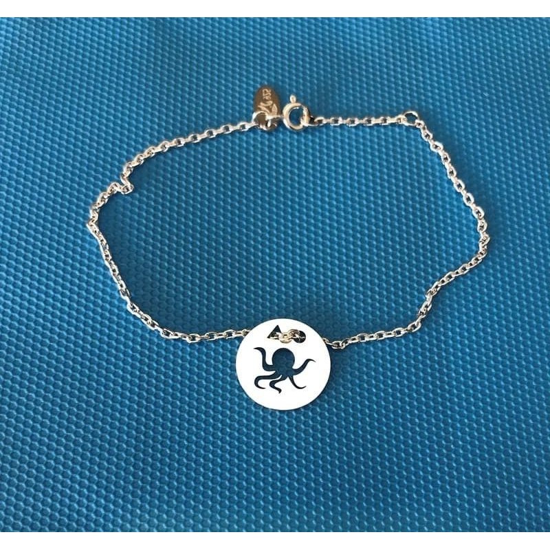 Bracelet femme argent, créateur CabaneTchanque, Token's Poulpe